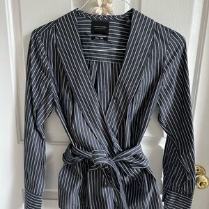 Scotch & Soda Black and White Striped Dress
